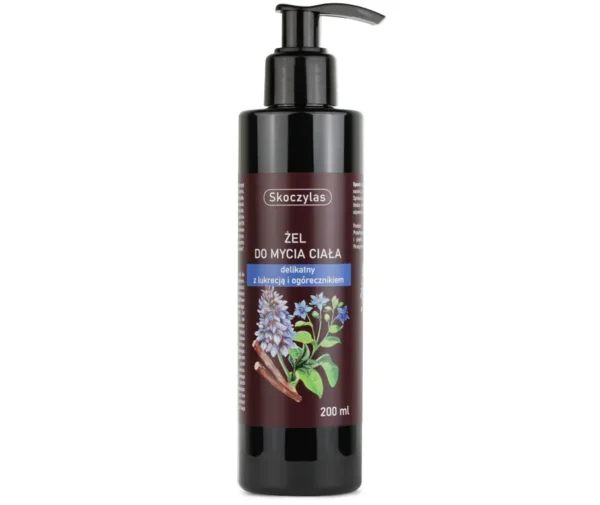Żel do mycia ciała delikatny z lukrecją i ogórecznikiem - 200 ml - obrazek 2